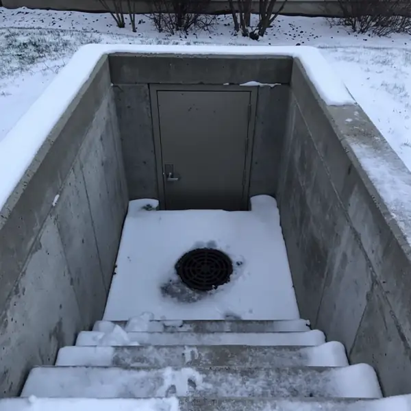 Area drain at bottom of Guelph walkout