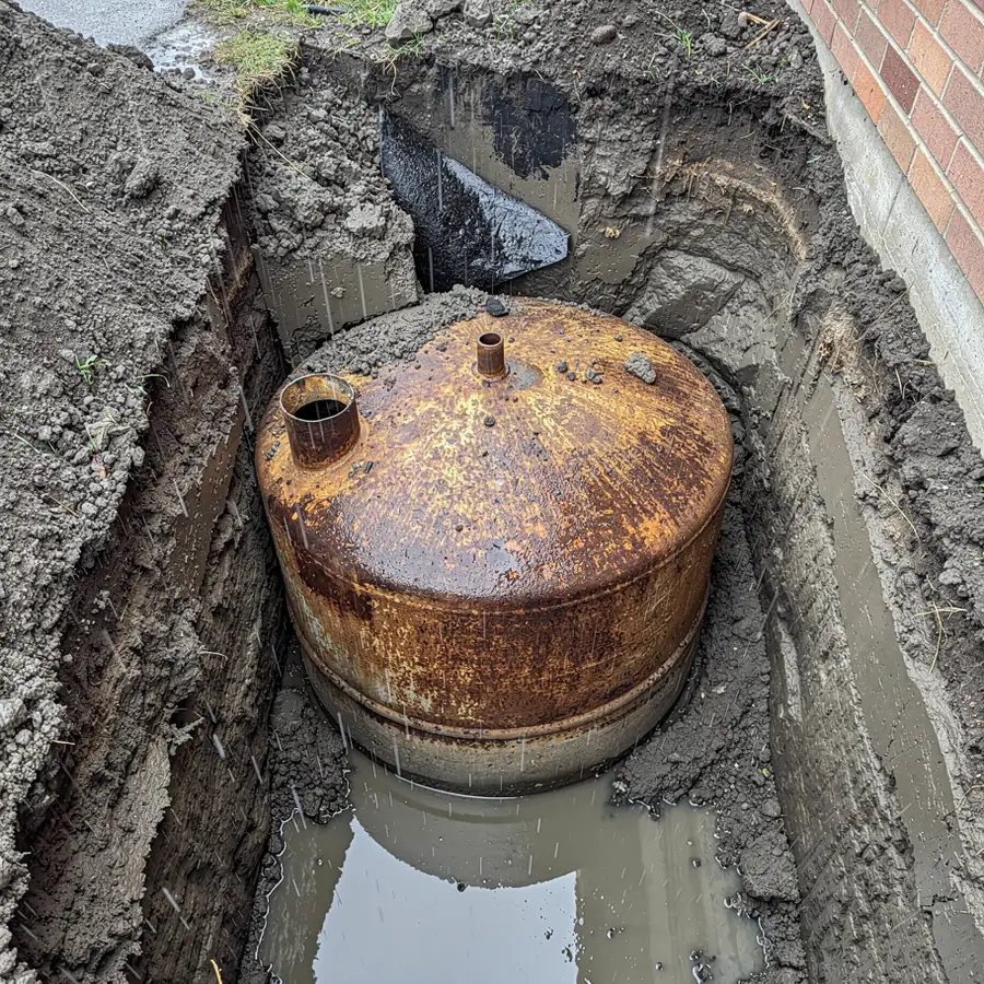 Corroded buried oil tank uncovered in Guelph
