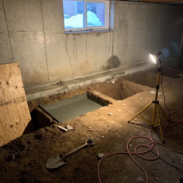 Underpinning pins dug under Guelph basement wall